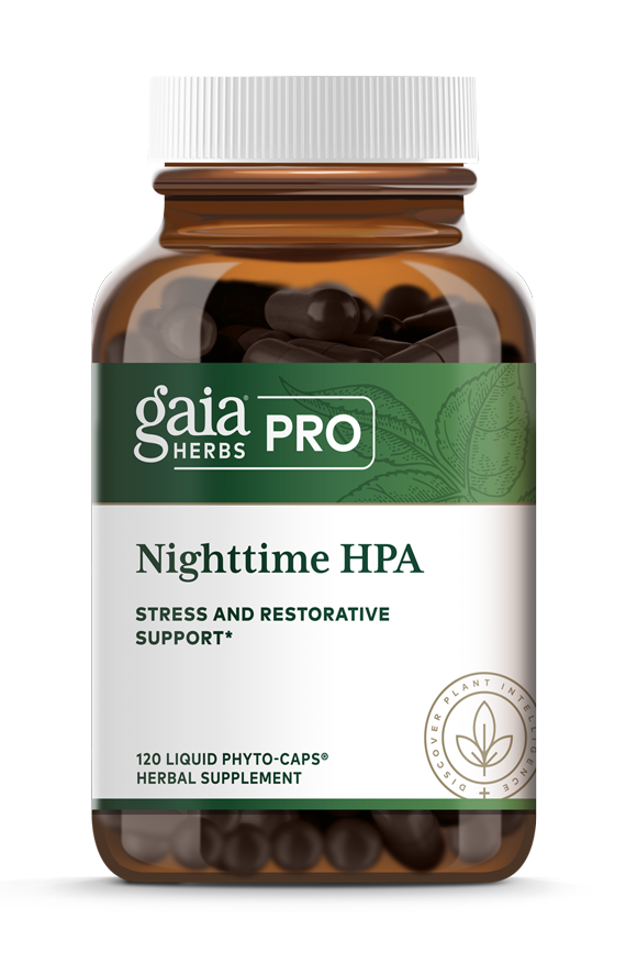 Gaia Herbs, Nighttime HPA, 120 Capsules UPC 751063149570 | HiLife Vitamins