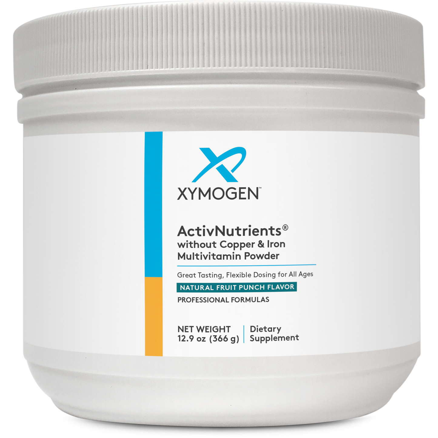 Xymogen, ActivNutrients® without Copper & Iron Multivitamin Powder, Fruit Punch, 60 Servings UPC 871149004033 | HiLife Vitamins