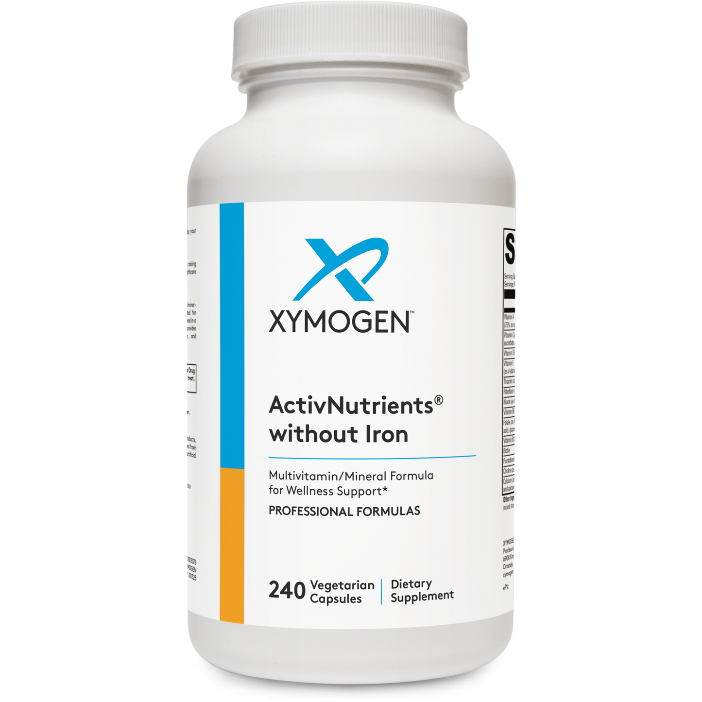 Xymogen, ActivNutrients® without Iron, 240 Capsules UPC 871149002428 | HiLife Vitamins