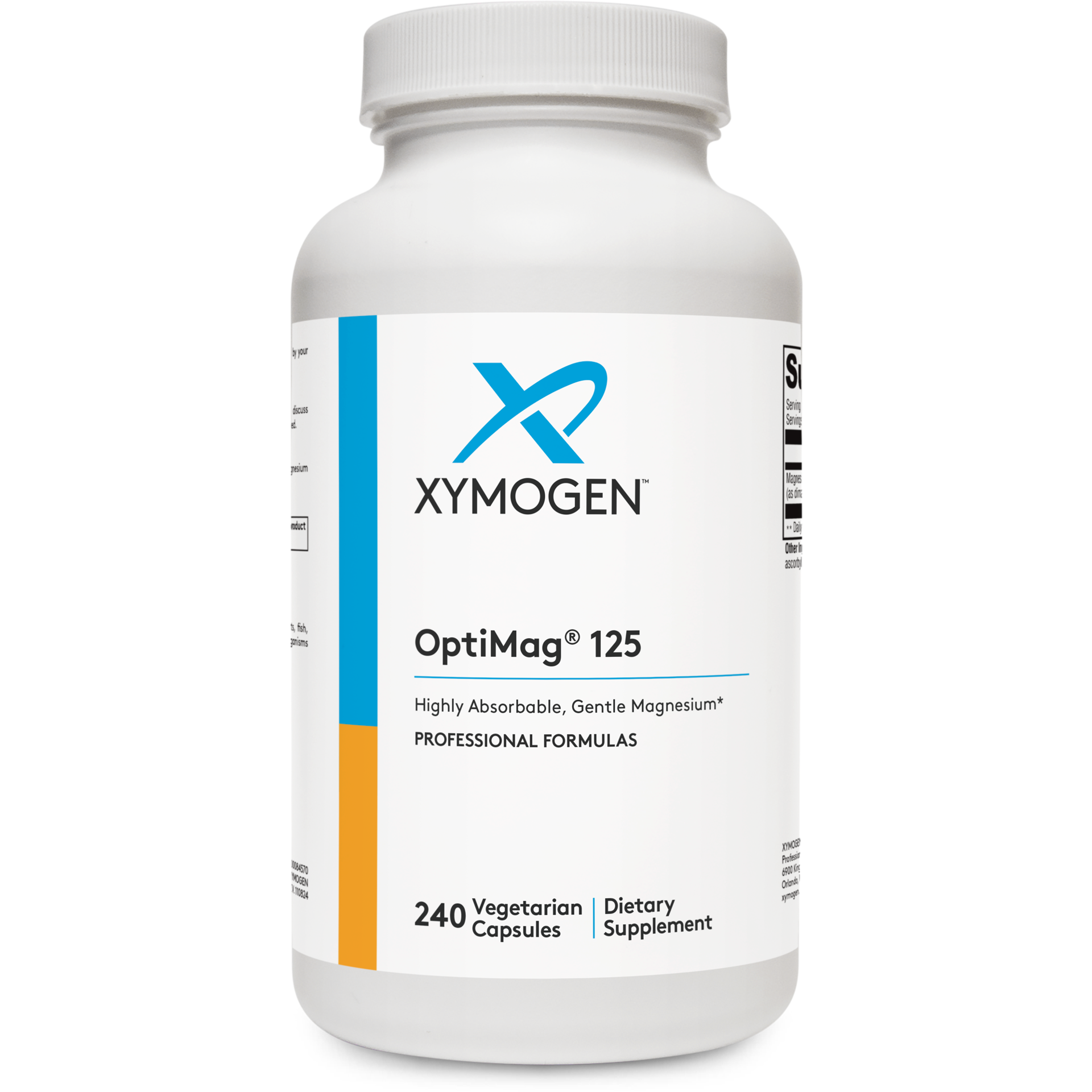 Xymogen, OptiMag® 125, 240 Capsules UPC 871149002435 | HiLife Vitamins