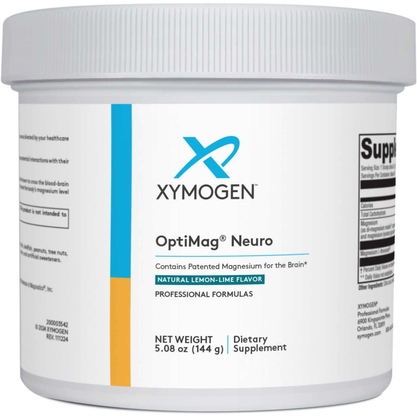 Xymogen, OptiMag® Neuro Lemon-Lime 60 Servings UPC 871149000431 | HiLife Vitamins