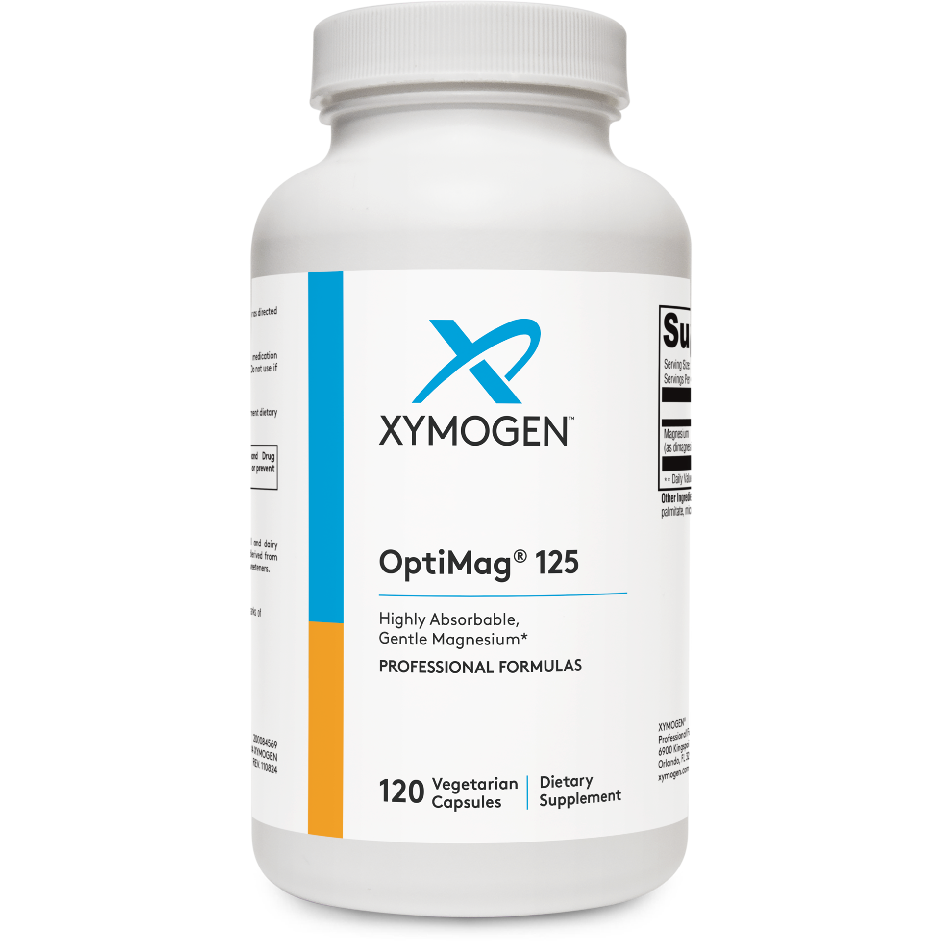 Xymogen, OptiMag® 125, 120 Capsules UPC 871149000080 | HiLife Vitamins