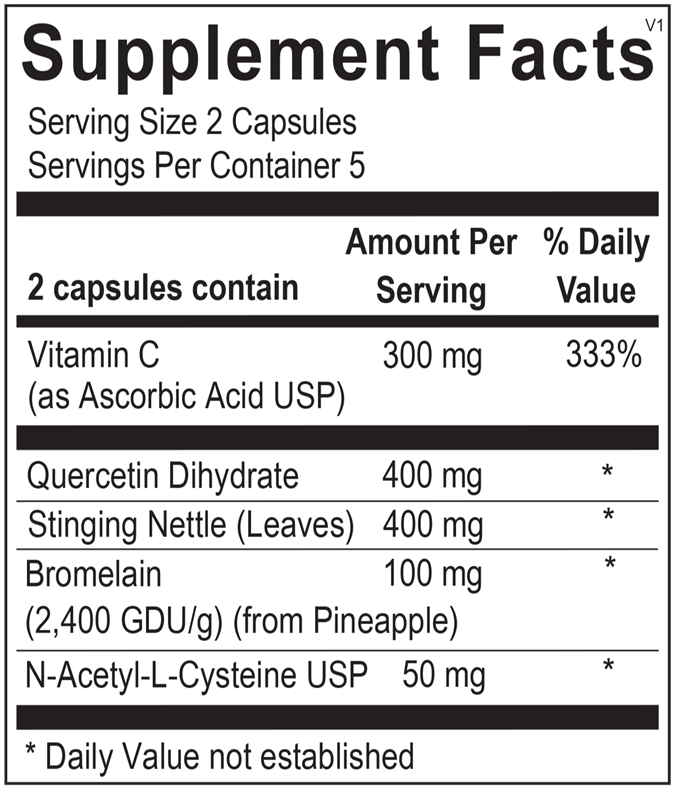 Ortho Molecular, Natural D-Hist, 10 Capsules UPC 615033125240 | HiLife Vitamins