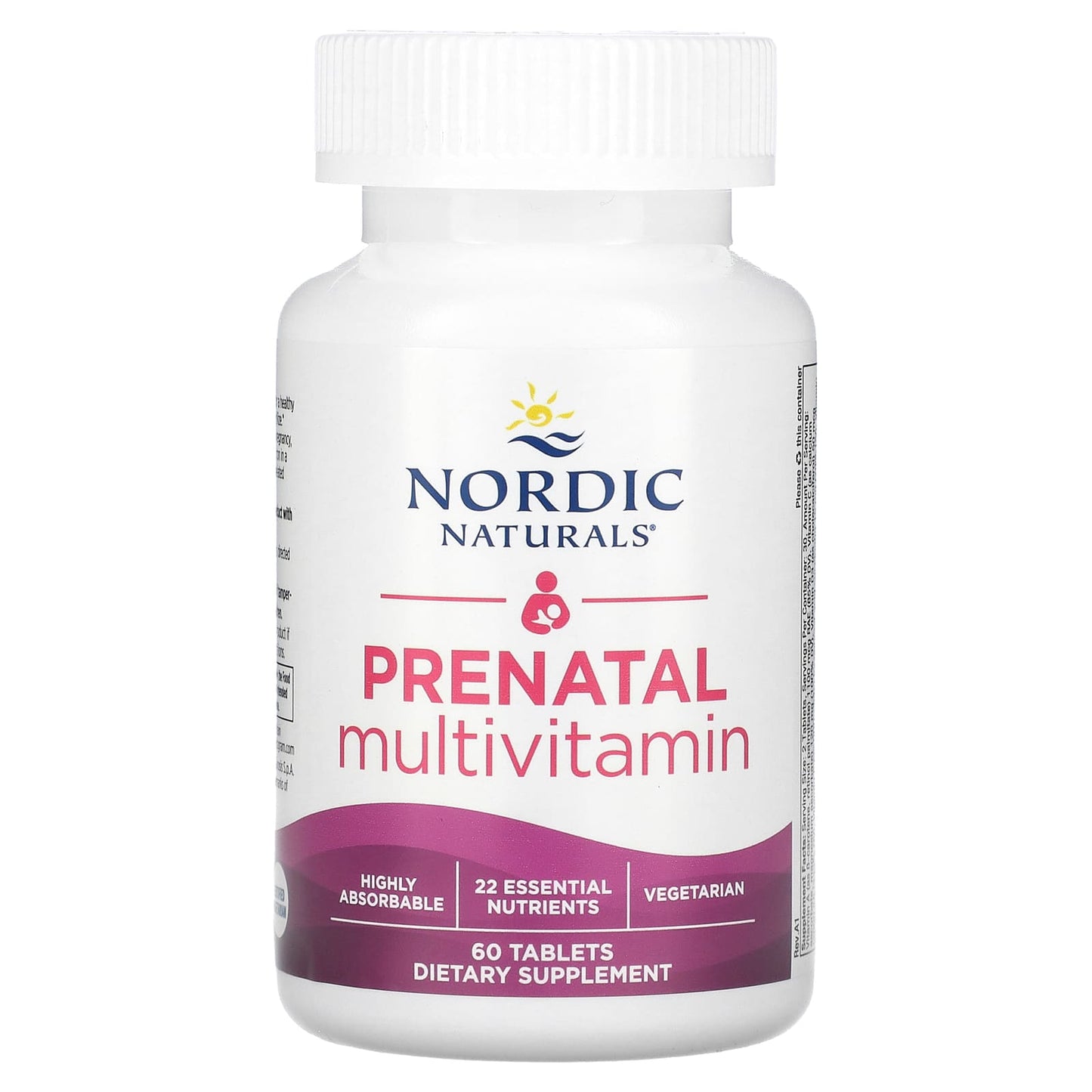Nordic Naturals, Prenatal Multivitamin, 60 Tablets UPC 768990015533 | HiLife Vitamins