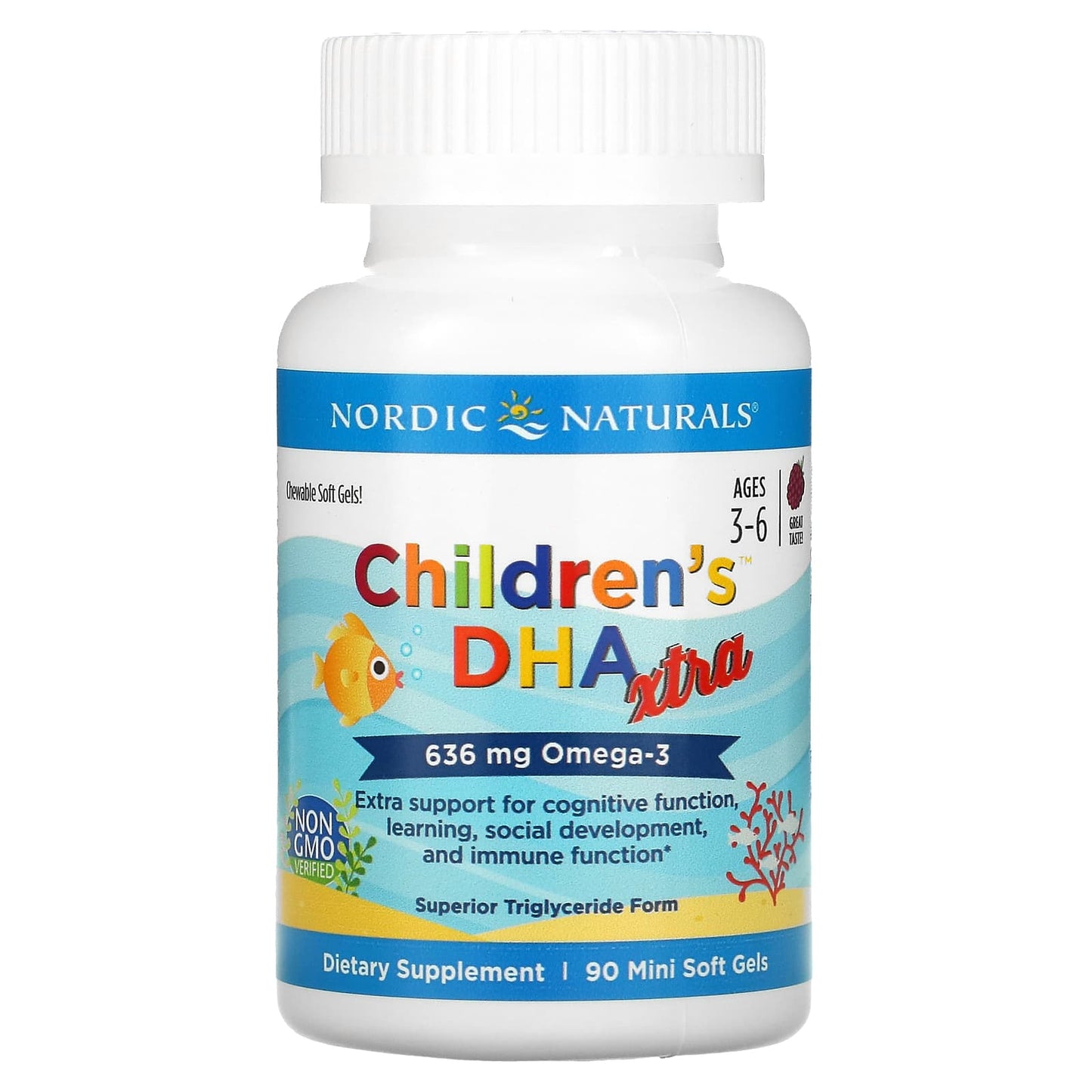 Nordic Naturals, Children's DHA™ Xtra, 90 Mini Soft Gels UPC 768990027215 | HiLife Vitamins