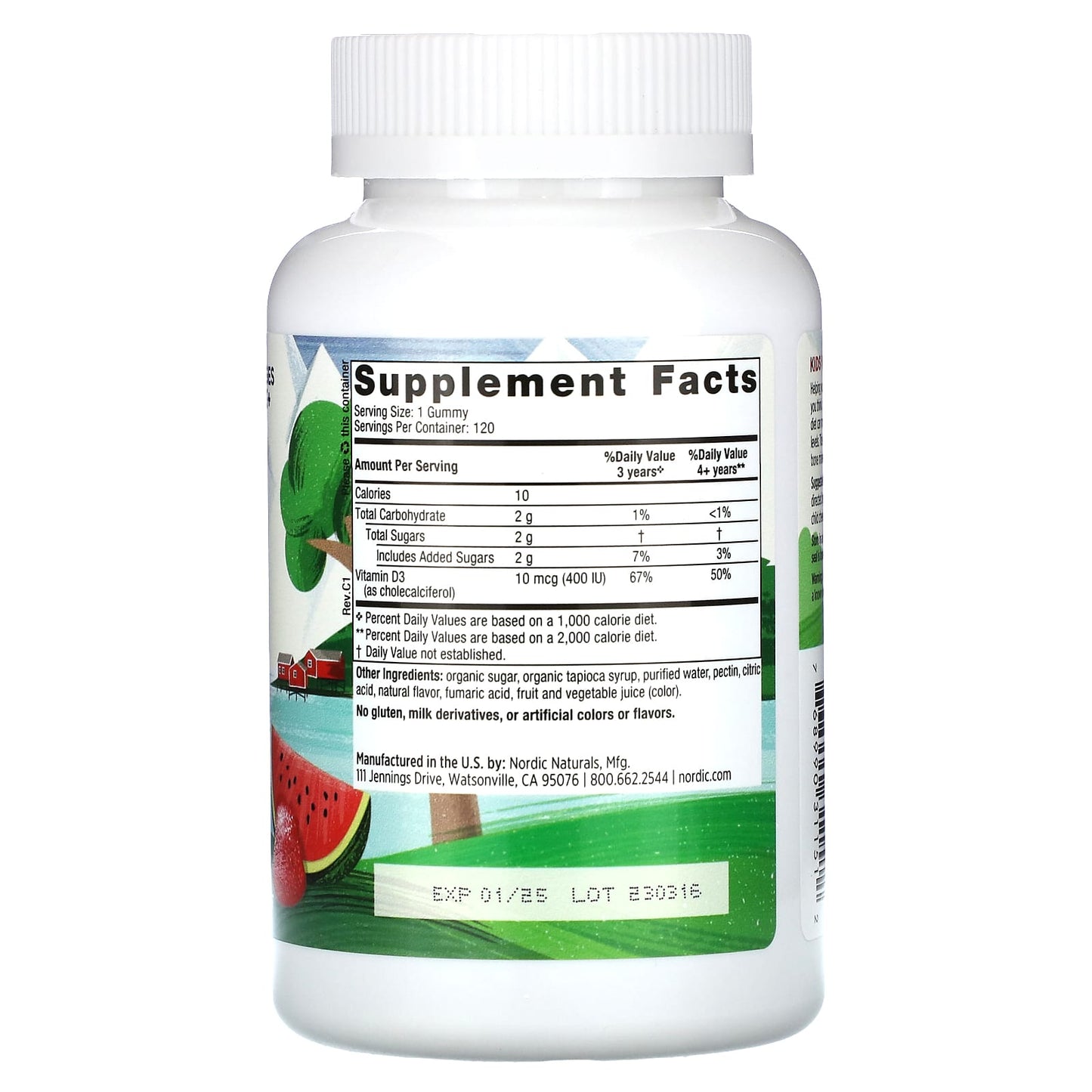 Nordic Naturals, Kids Vitamin D3 Gummies, 120 UPC 768990311512 | HiLife Vitamins