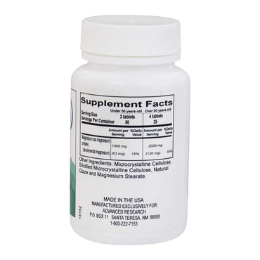 Advanced Research, Magnesium Orotate, 100 Tablets UPC 605164340827 | HiLife Vitamins