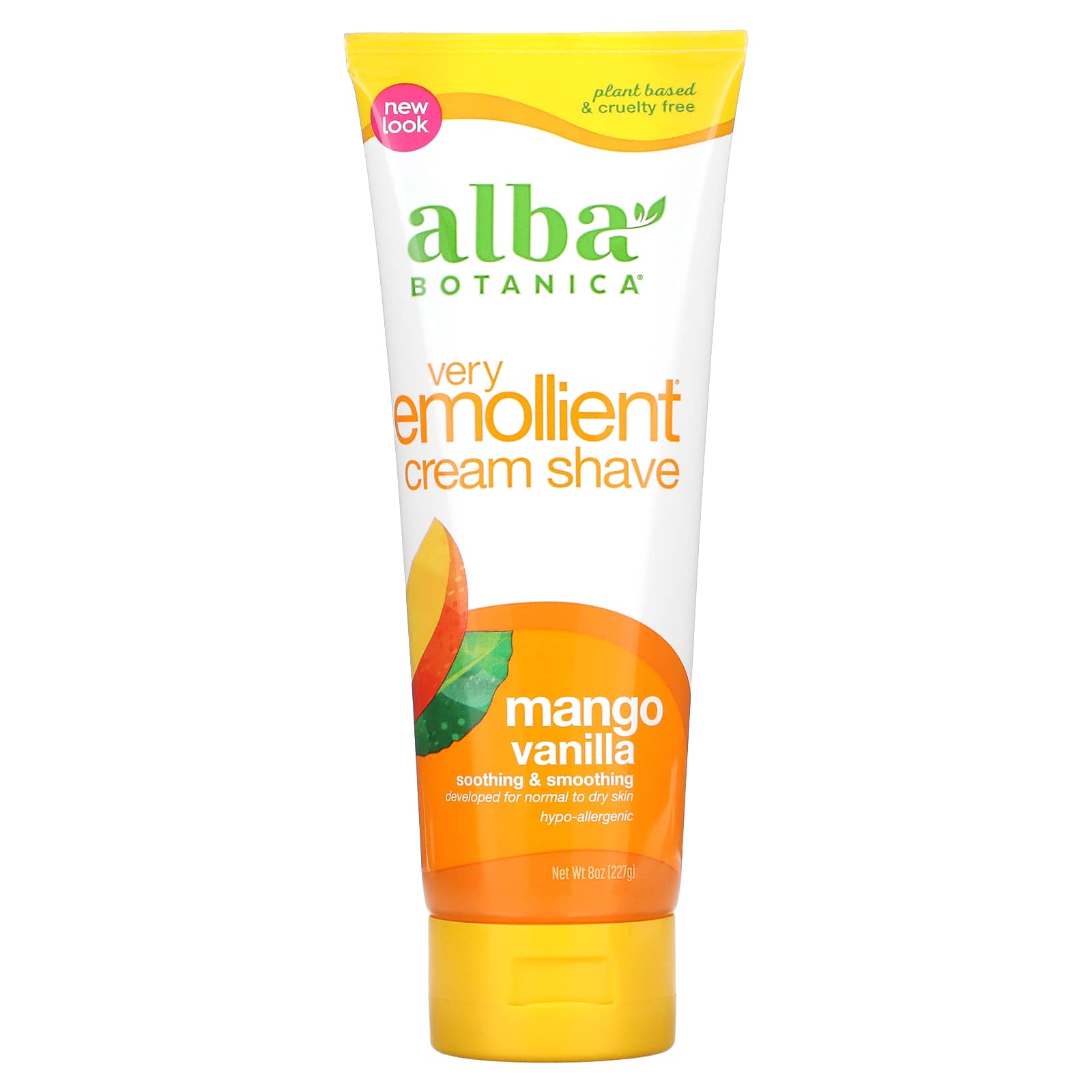 Alba Botanica, Cream Shave Mango Vanilla, 8 Oz UPC 724742003456 | HiLife Vitamins
