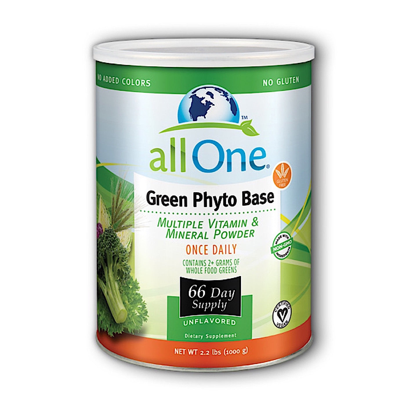 All-One Nutritech, Green Phyto Base 66 Day Supply, 2.2 lbs UPC 052534400115 | HiLife Vitamins