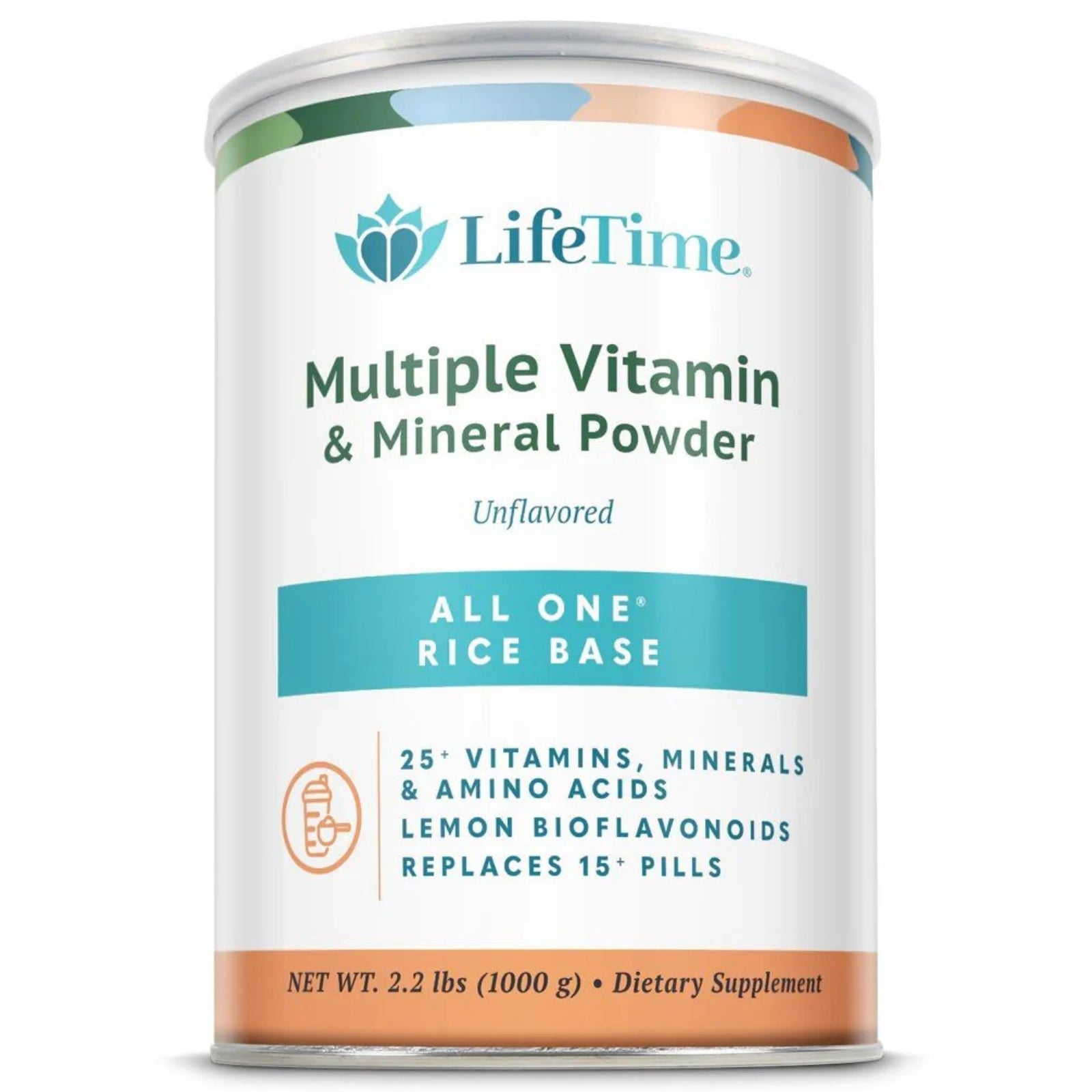 All-One Nutritech, All One® Rice Base Multiple Vitamin & Mineral Powder, Unflavored, 2.2 lbs. (1000 Grams) UPC 052534402003 | HiLife Vitamins