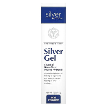 American Biotech Labs, Silver Biotics, Silver Gel, Ultimate Skin & Body Care, 4 oz UPC 831060004246 | Hilife Vitamins