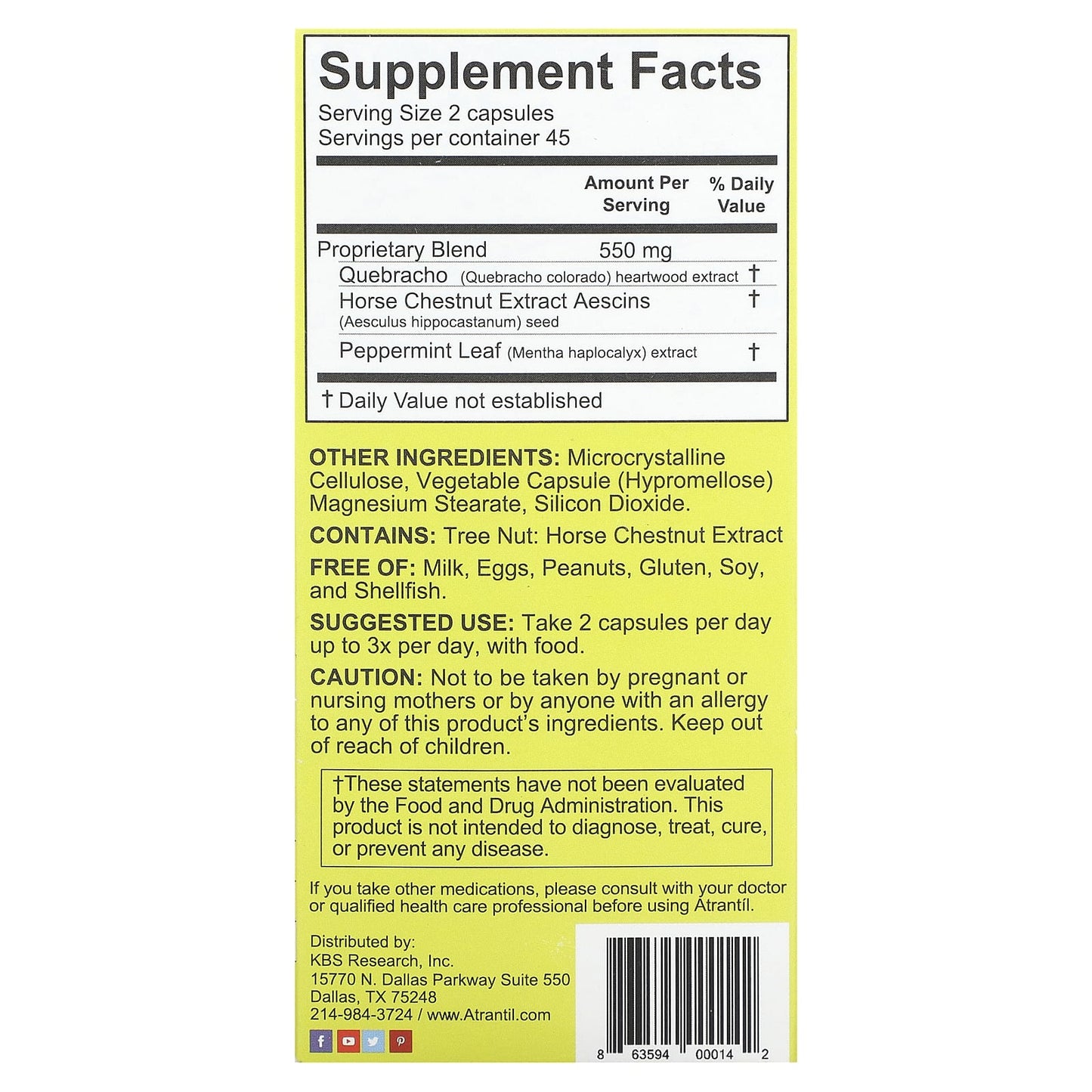 Atrantil, Bloating Relief and Everyday Digestive Health, 90 Capsules