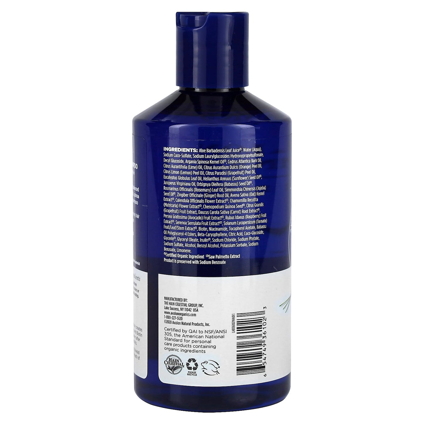 Avalon Organics, Shampoo Biotin B-Complex - Thickening, 14 Oz UPC 654749361023 | HiLife Vitamins