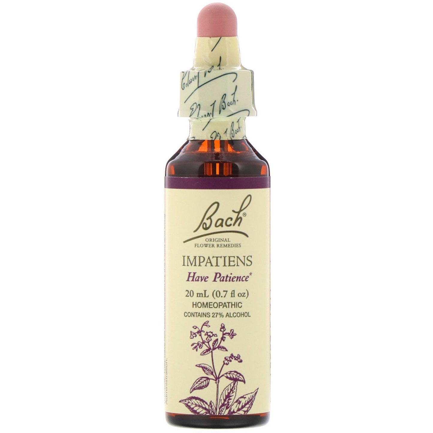 Bach Flower, Flower Essence Impatiens, .7 Oz UPC 741273205814 | HiLife Vitamins