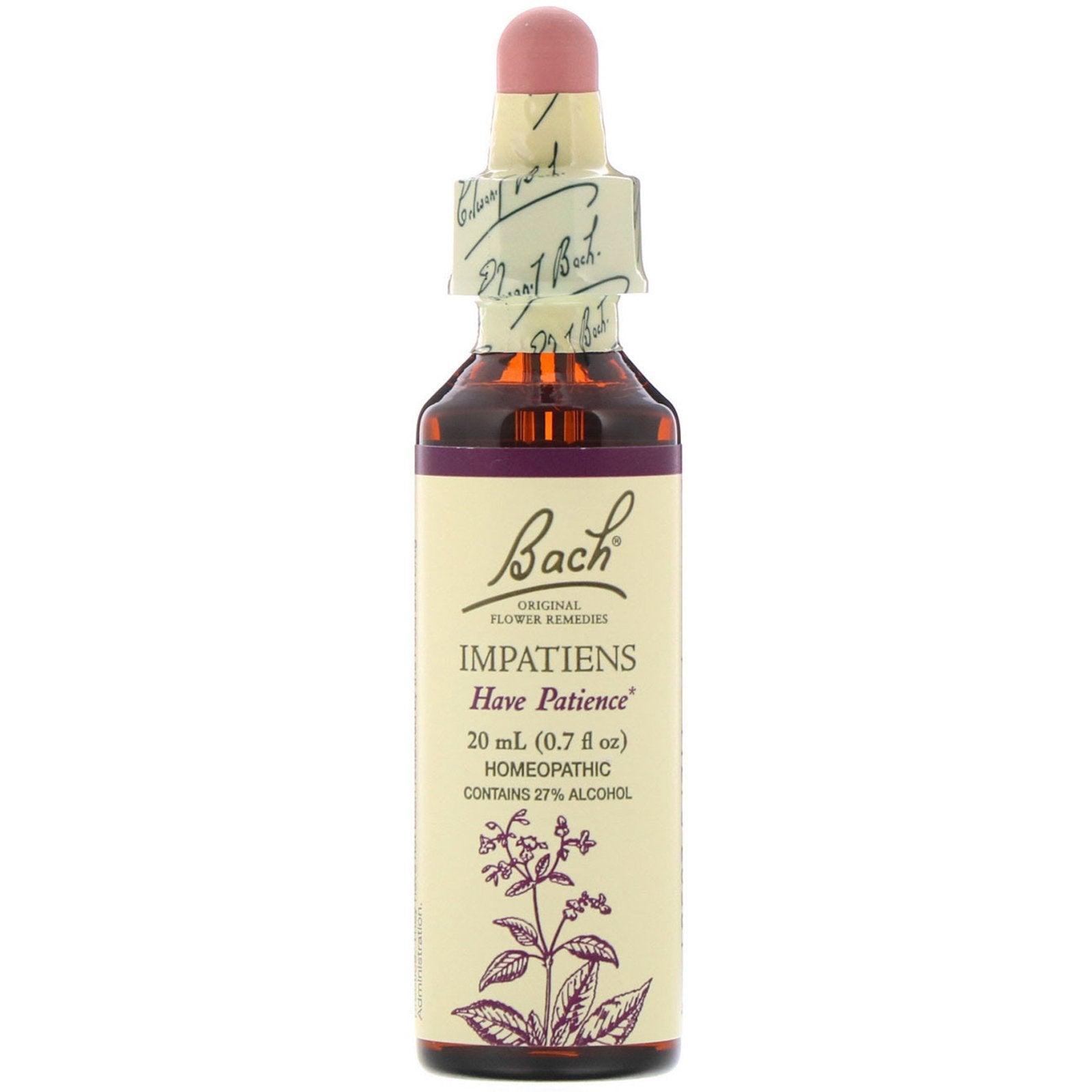 Bach Flower, Flower Essence Impatiens, .7 Oz UPC 741273205814 | Hilife Vitamins