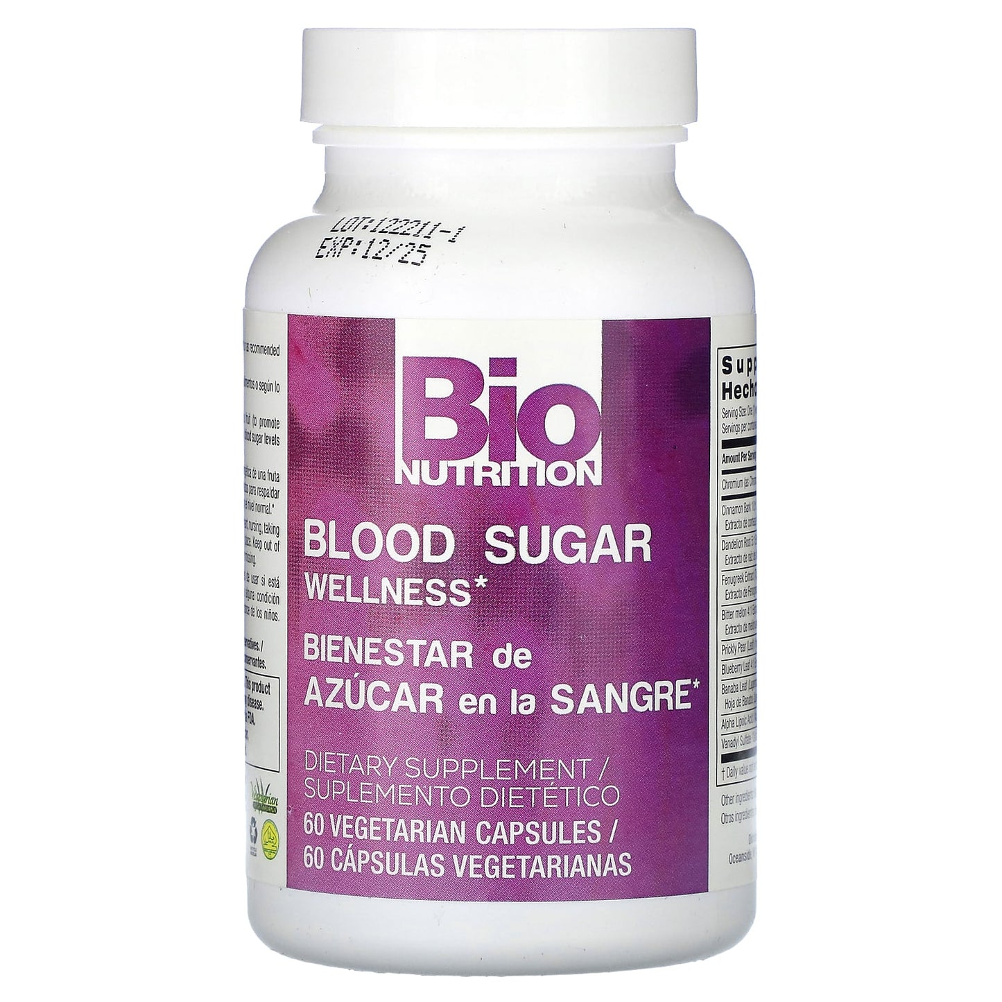 Bio Nutrition, Blood Sugar Wellness, 60 Capsules UPC 854936003044 | Hilife Vitamins