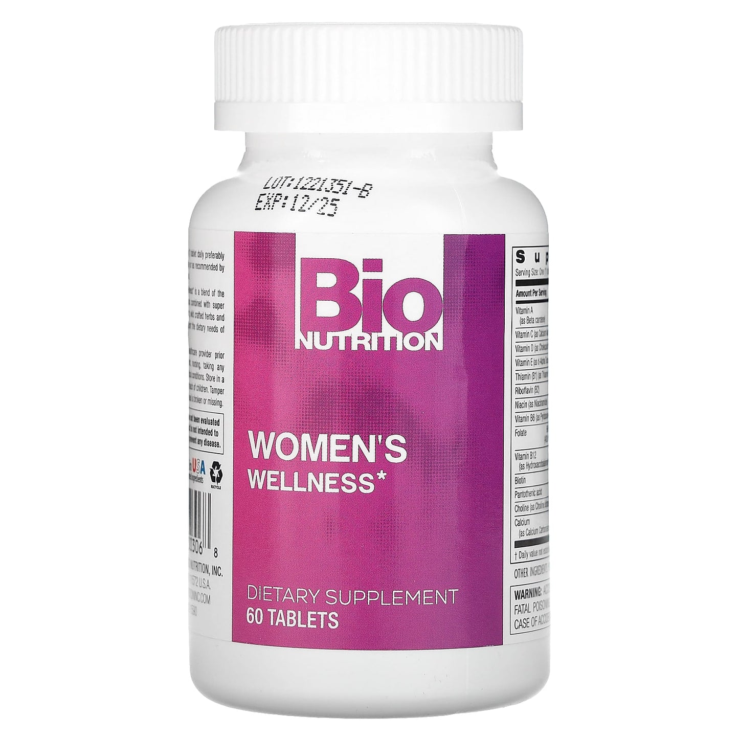 Bio Nutrition, Women Wellness, 60 Tablets UPC 854936003068 | Hilife Vitamins