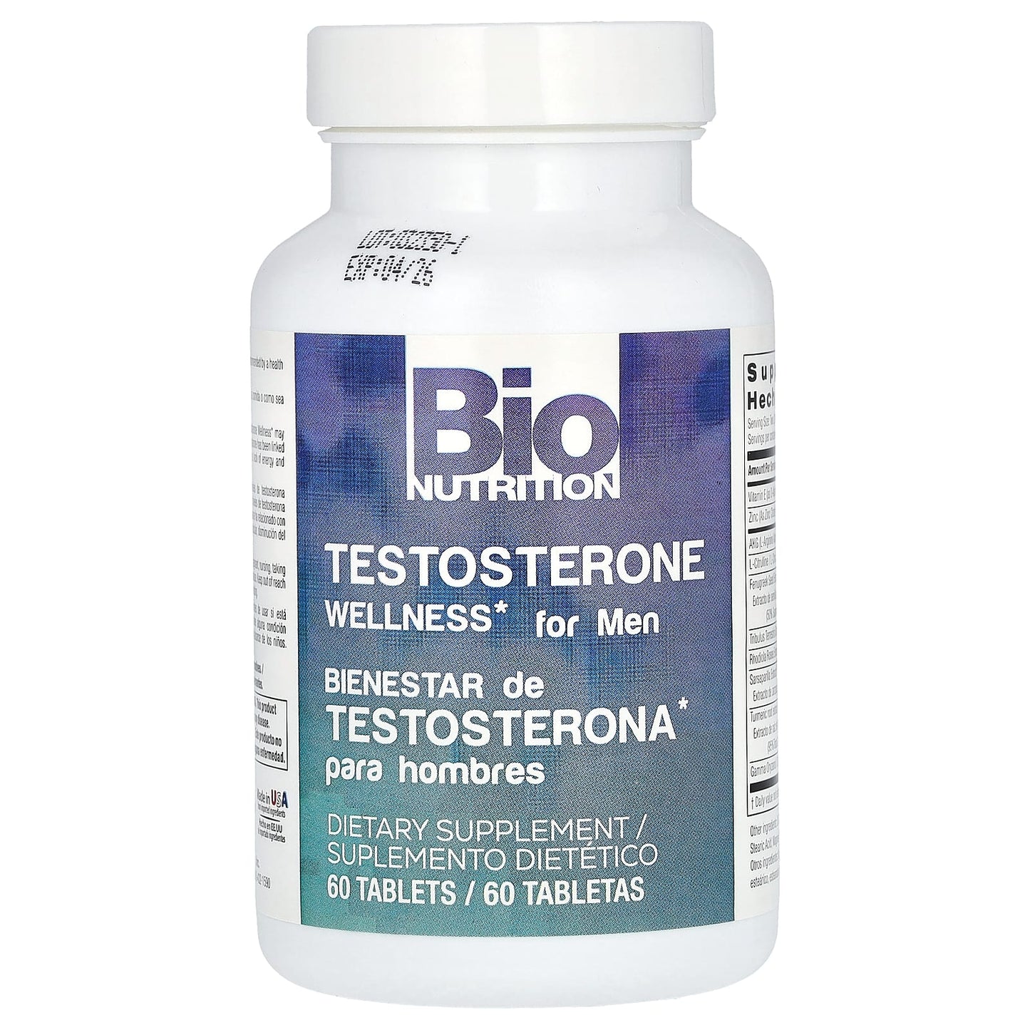 Bio Nutrition, Testosterone Wellness, 60 Tablets UPC 854936003136 | Hilife Vitamins