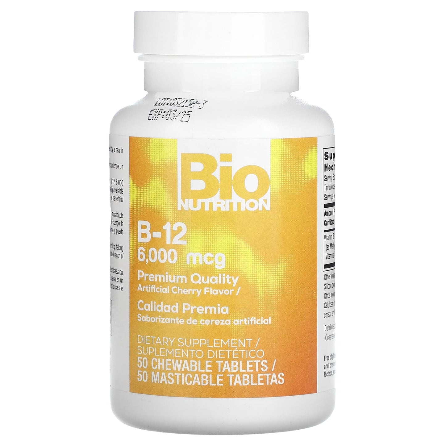Bio Nutrition, B-12 Sublingual, 50 Tablets UPC 854936003464 | Hilife Vitamins