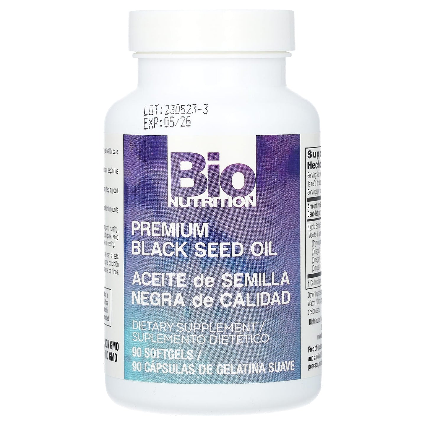 Bio Nutrition, Premium Black Seed Oil 1,000 mg, 90 Softgels UPC 854936003792 | Hilife Vitamins