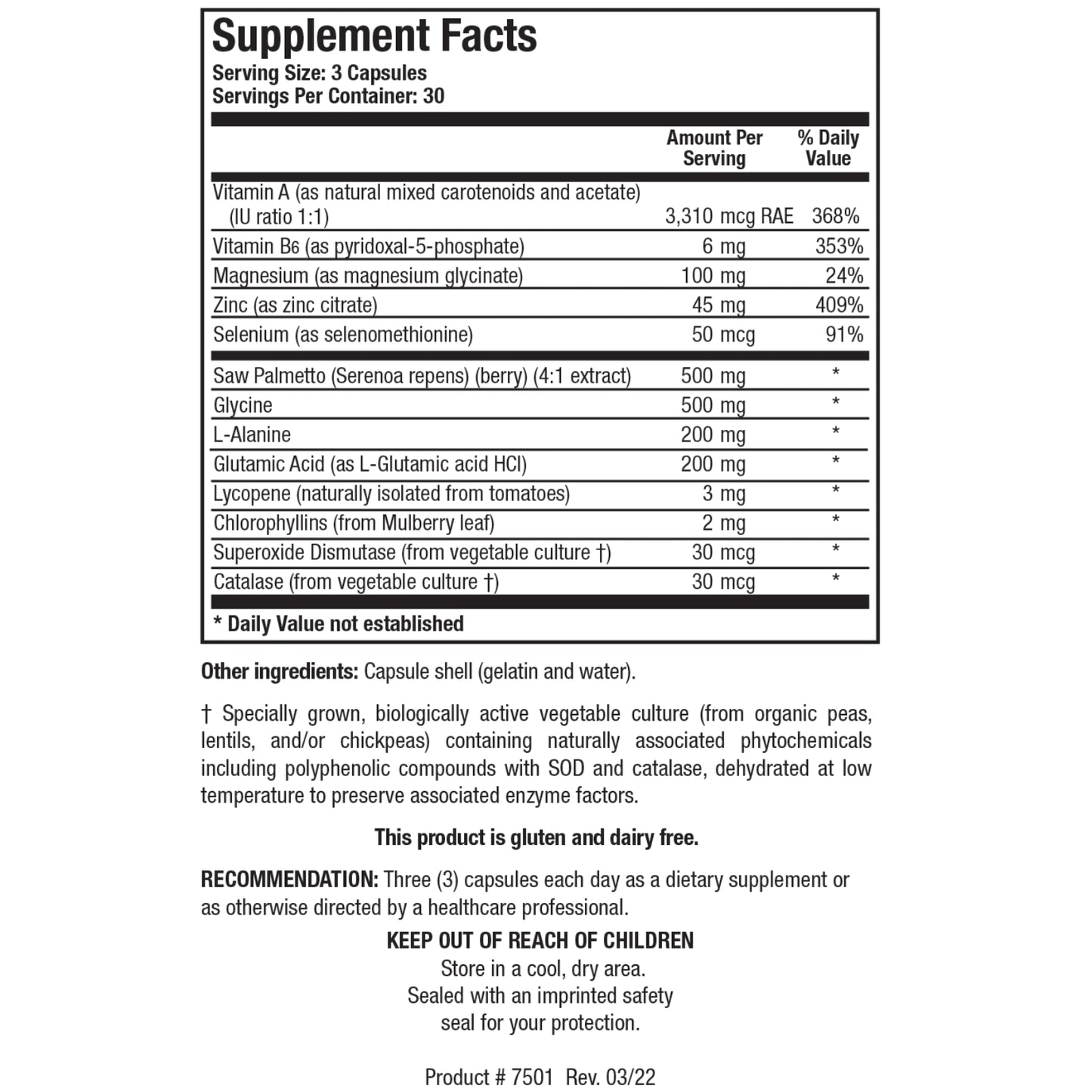 Biotics Research, Palmetto-Plus™, 90 Capsules UPC 780053002281 | HiLife Vitamins