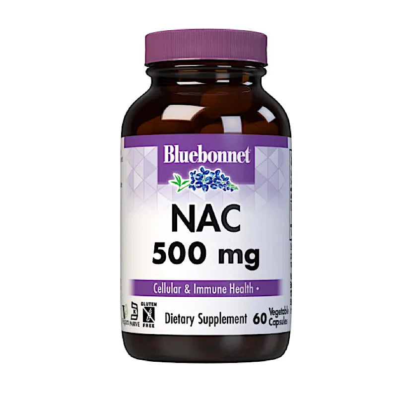 Bluebonnet, NAC 500 mg, 60 Vegetable Capsules UPC 743715000643 | Hilife Vitamins