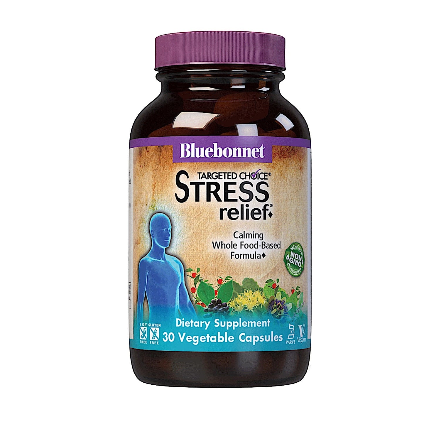 Bluebonnet, Targeted Choice Stress Relief, 30 Vegetable Capsules UPC 743715020122 | Hilife Vitamins