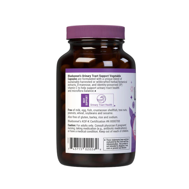 Bluebonnet, Urinary Tract Support, 60 Vegetable Capsules UPC 743715020269 | Hilife Vitamins