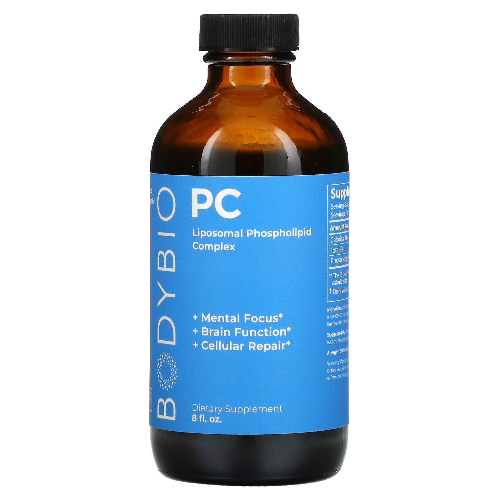 BodyBio, PC Liquid Complex of Phospholipids, 8 fl oz UPC 743474915004 | HiLife Vitamins