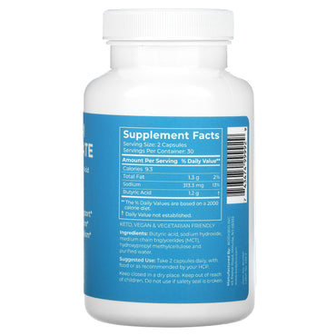 BodyBio, Sodium Butyrate, 60 Non-GMO Capsules UPC 743474999929 | HiLife Vitamins