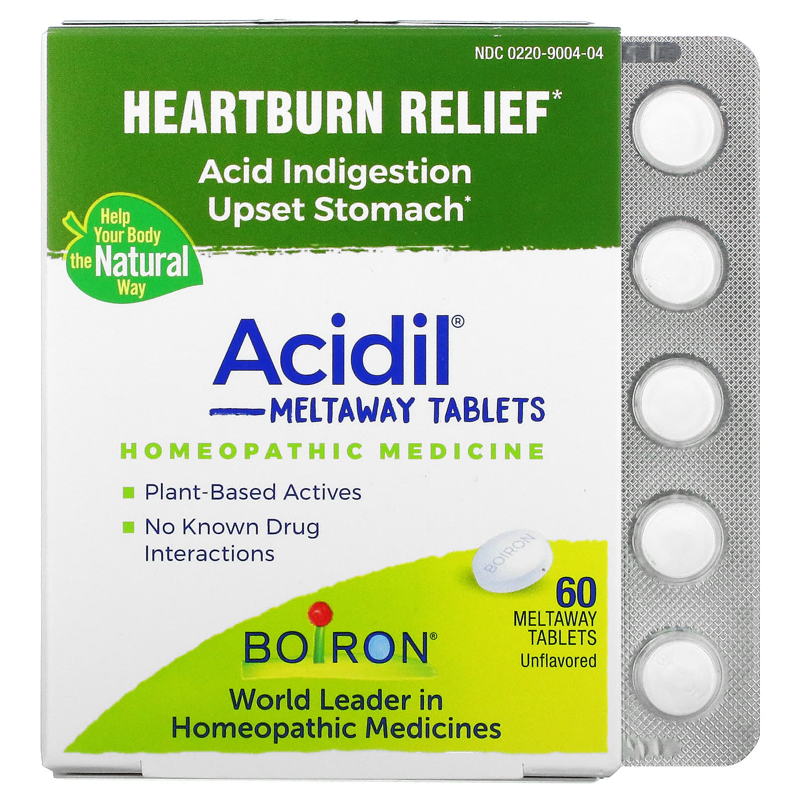 Boiron, Acidil, 60 Tablets UPC 306962608606 | HiLife Vitamins
