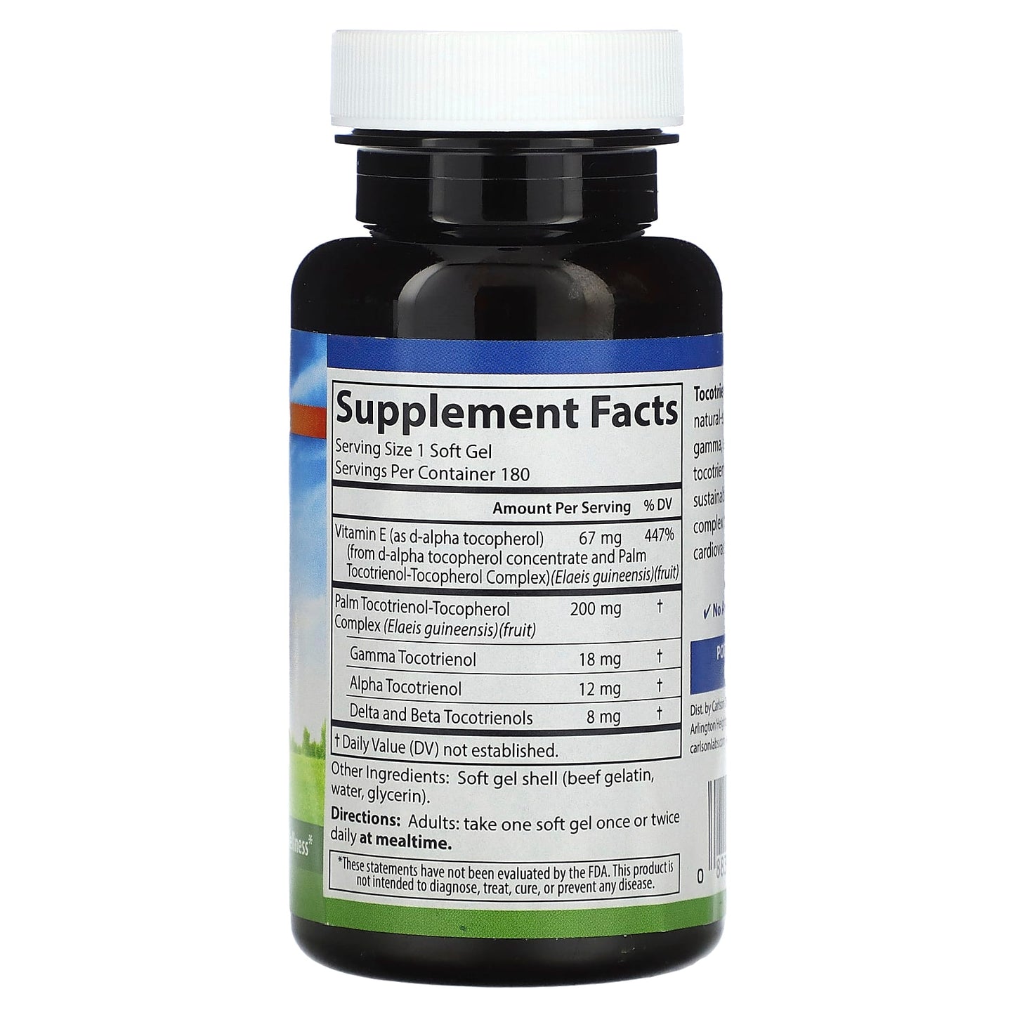 Carlson Labs, Tocotrienols, 180 Softgels