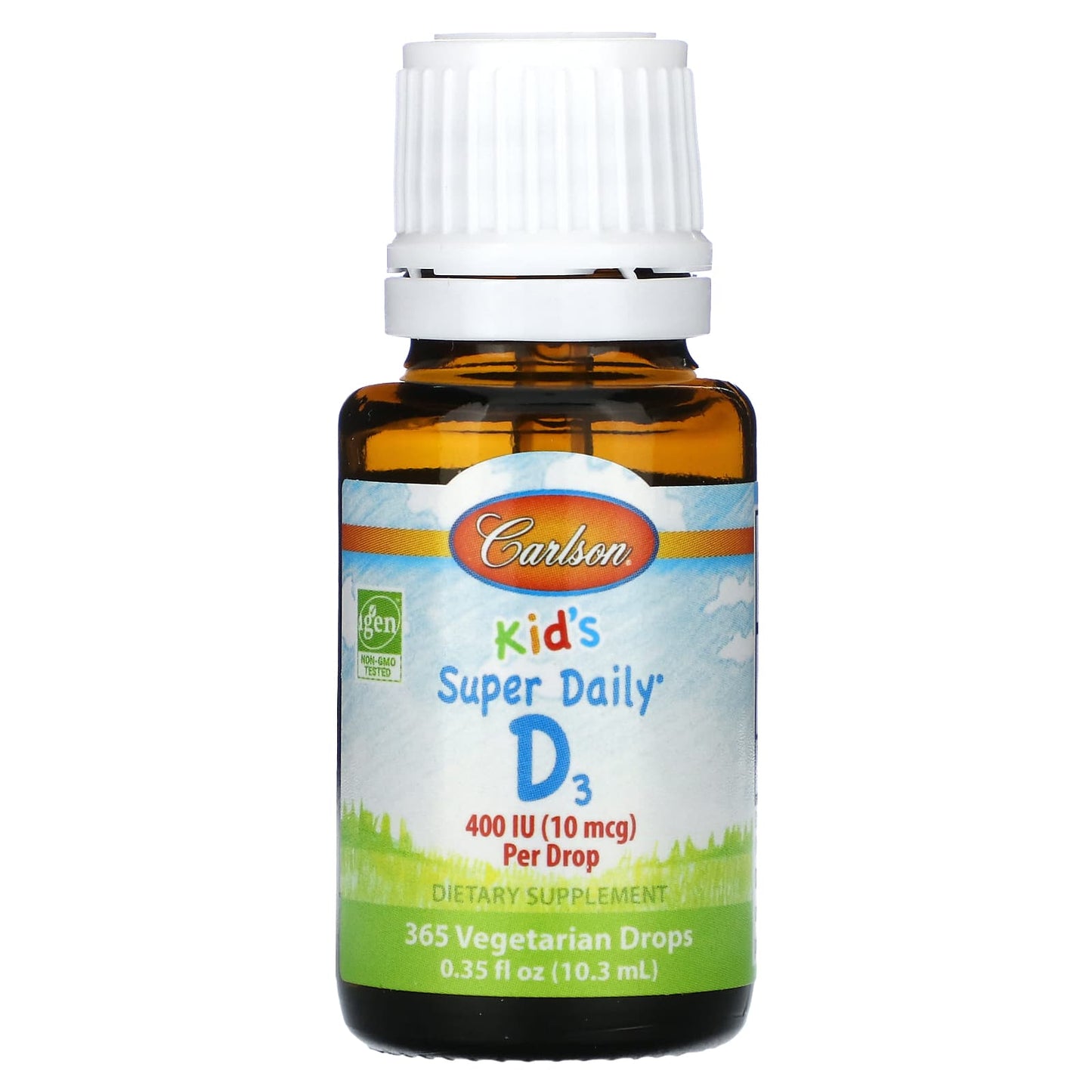 Carlson Labs, Super Daily D3 for Kids 400IU, 1 Liquid UPC 088395012600 | HiLife Vitamins