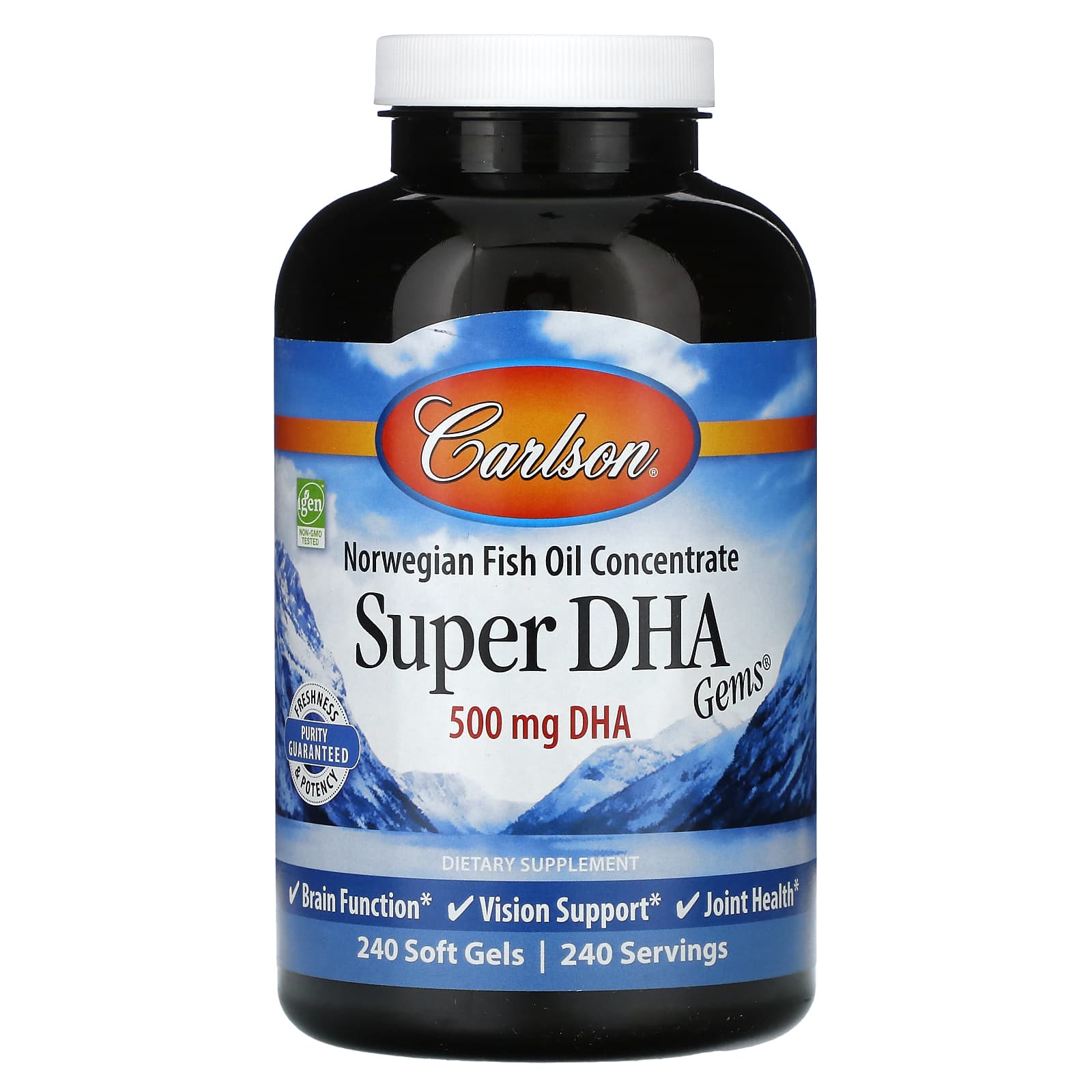Carlson Labs, Super DHA, 240 Softgels UPC 088395015533 | HiLife Vitamins