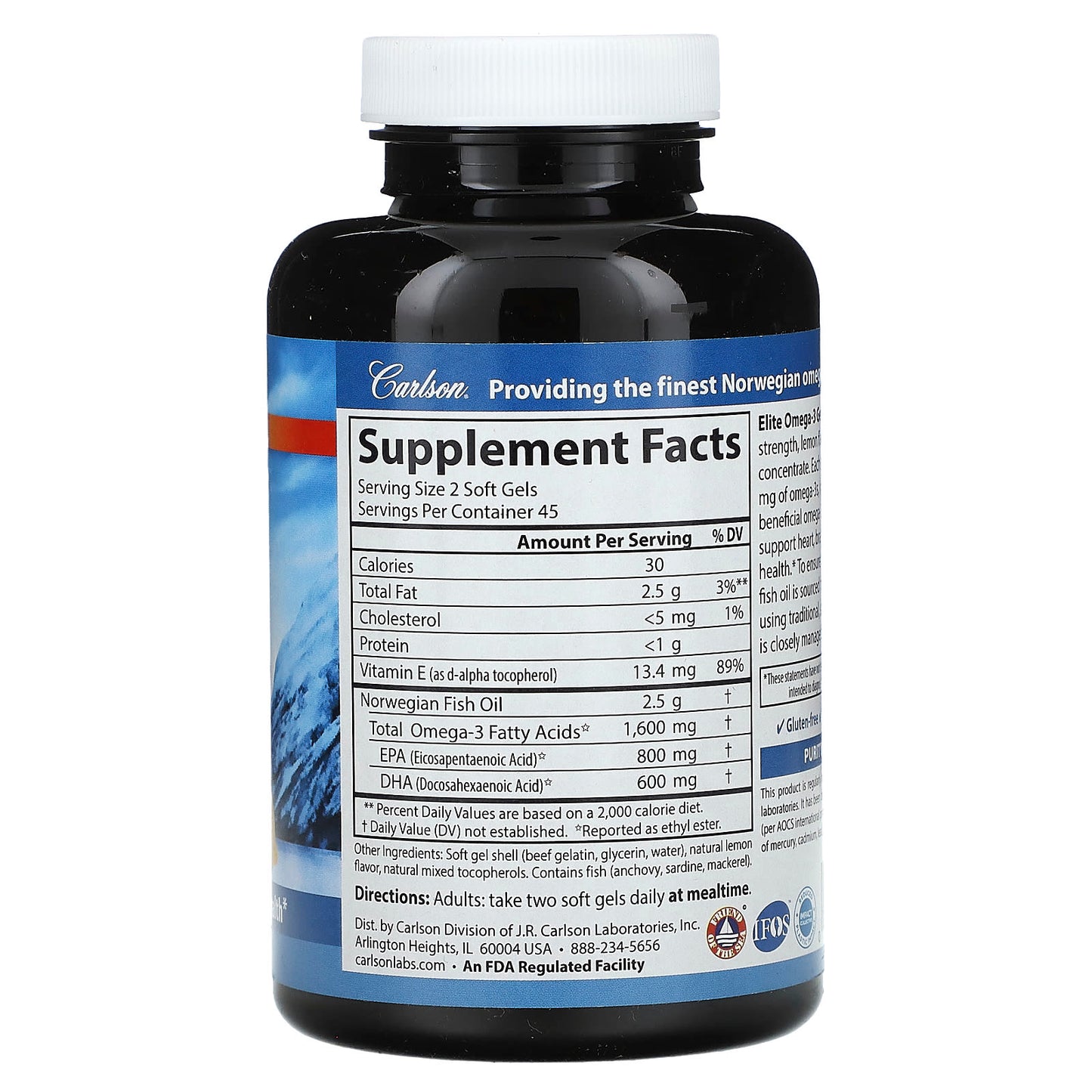 Carlson Labs, omgea 3 gems elite fish oil, 90 Softgels UPC 088395017117 | HiLife Vitamins