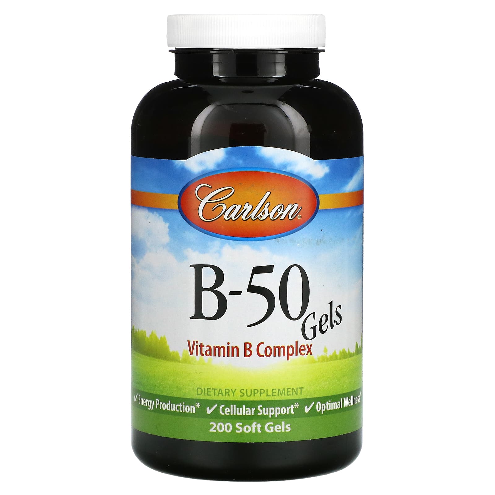 Carlson Labs, B-50 Gel, 200 Softgels UPC 088395020629 | HiLife Vitamins
