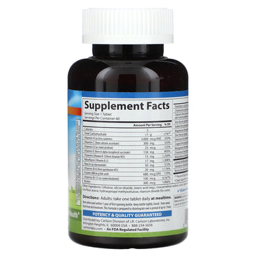 Carlson Labs, Super 1 Daily, 60 Vegetarian Tablets UPC 088395040092 | HiLife Vitamins