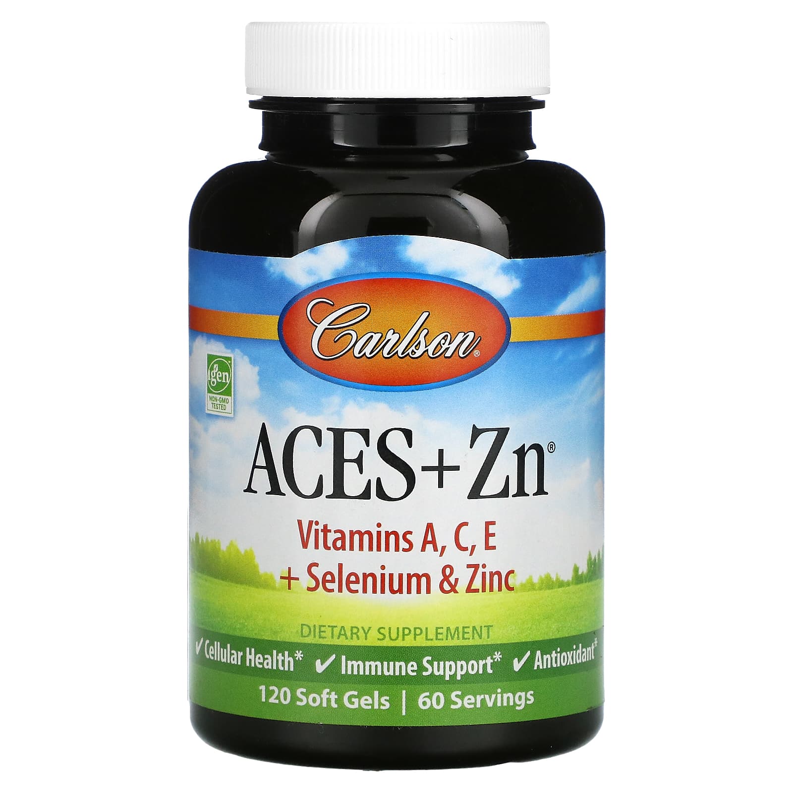 Carlson Labs, ACES + Zn, 120 Softgels UPC 088395044212 | HiLife Vitamins