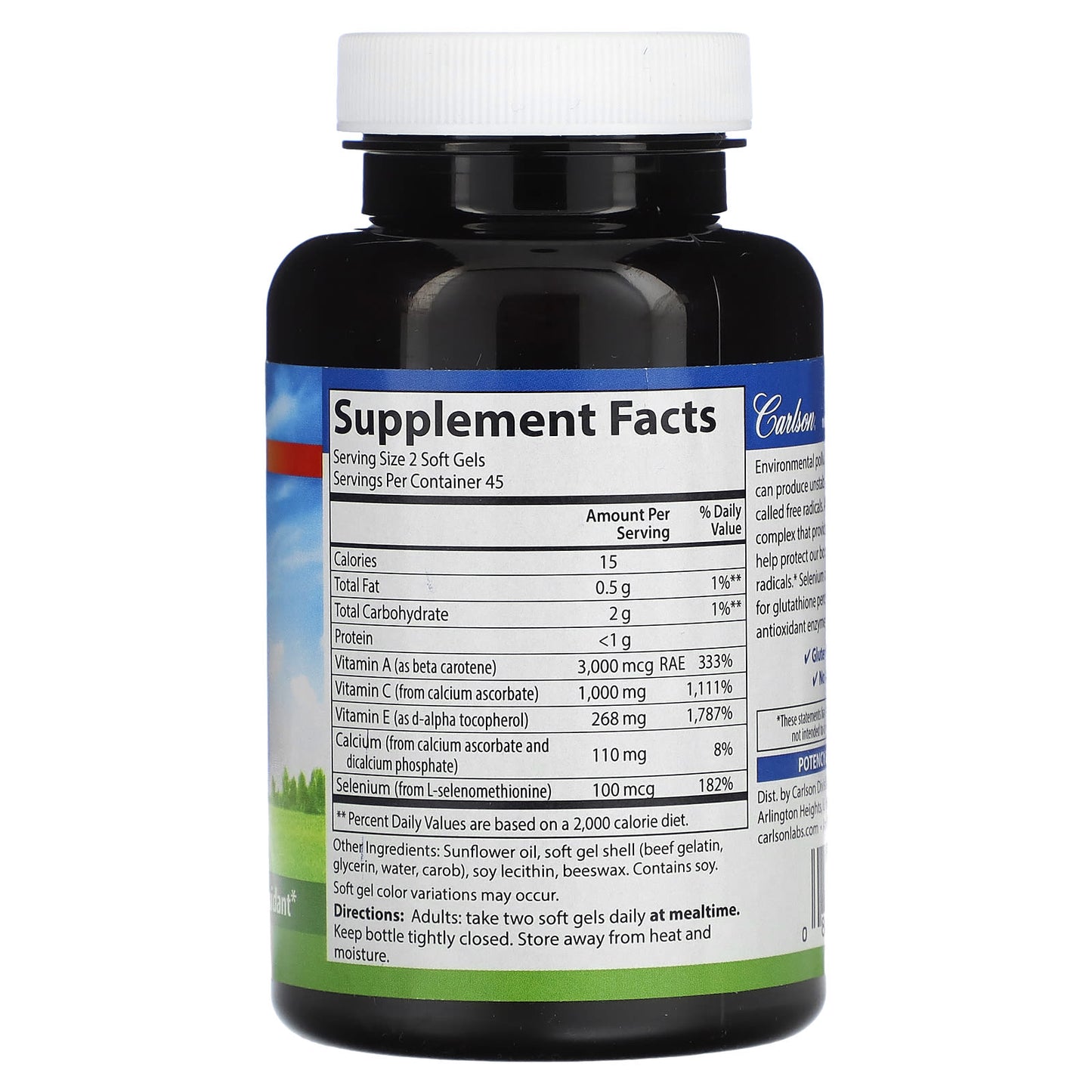Carlson Labs, Aces, 90 Softgels UPC 088395044397 | HiLife Vitamins