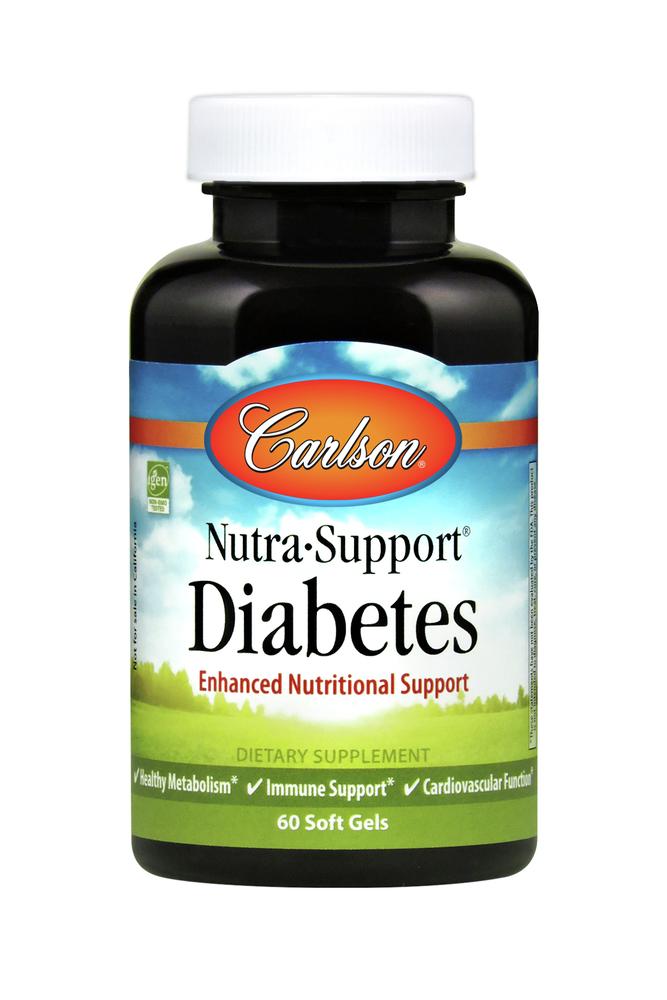 Carlson Labs, Nutra-Support Diabetes, 60 Softgels UPC 088395045707 | HiLife Vitamins