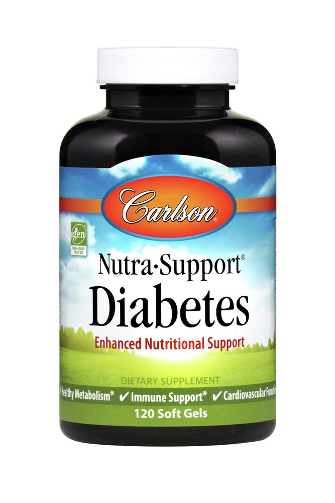 Carlson Labs, Nutra-Support Diabetes-discontinued., 120 Softgels UPC 088395045714 | HiLife Vitamins