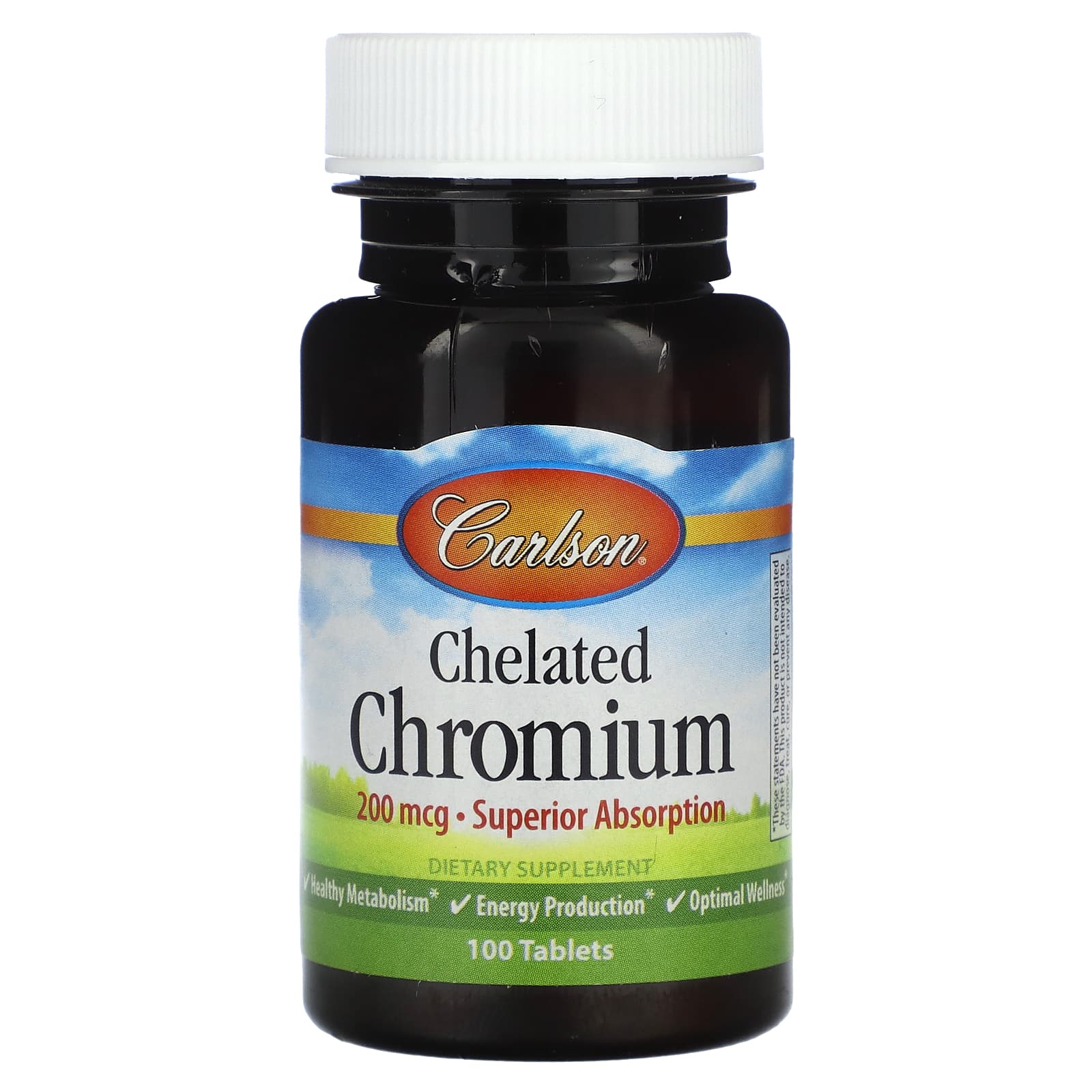 Carlson Labs, Chromium 200 mcg, 100 Tablets UPC 088395055119 | HiLife Vitamins