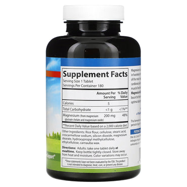 Carlson Labs, Chelated Magnesium, 200 mg, 180 Tablets UPC 088395056123 | HiLife Vitamins