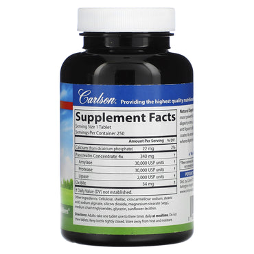 Carlson Labs, Digestive Aid #34, 250 Tablets UPC 088395066429 | HiLife Vitamins