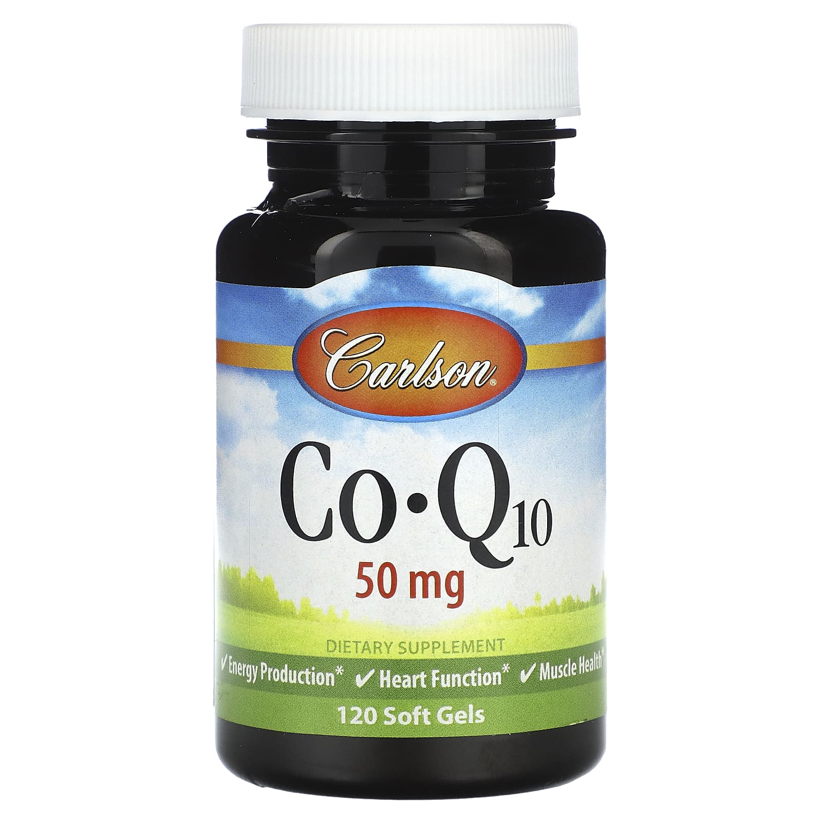 Carlson Labs, Co-Q-10 50 mg, 120 Softgels UPC 088395082214 | HiLife Vitamins