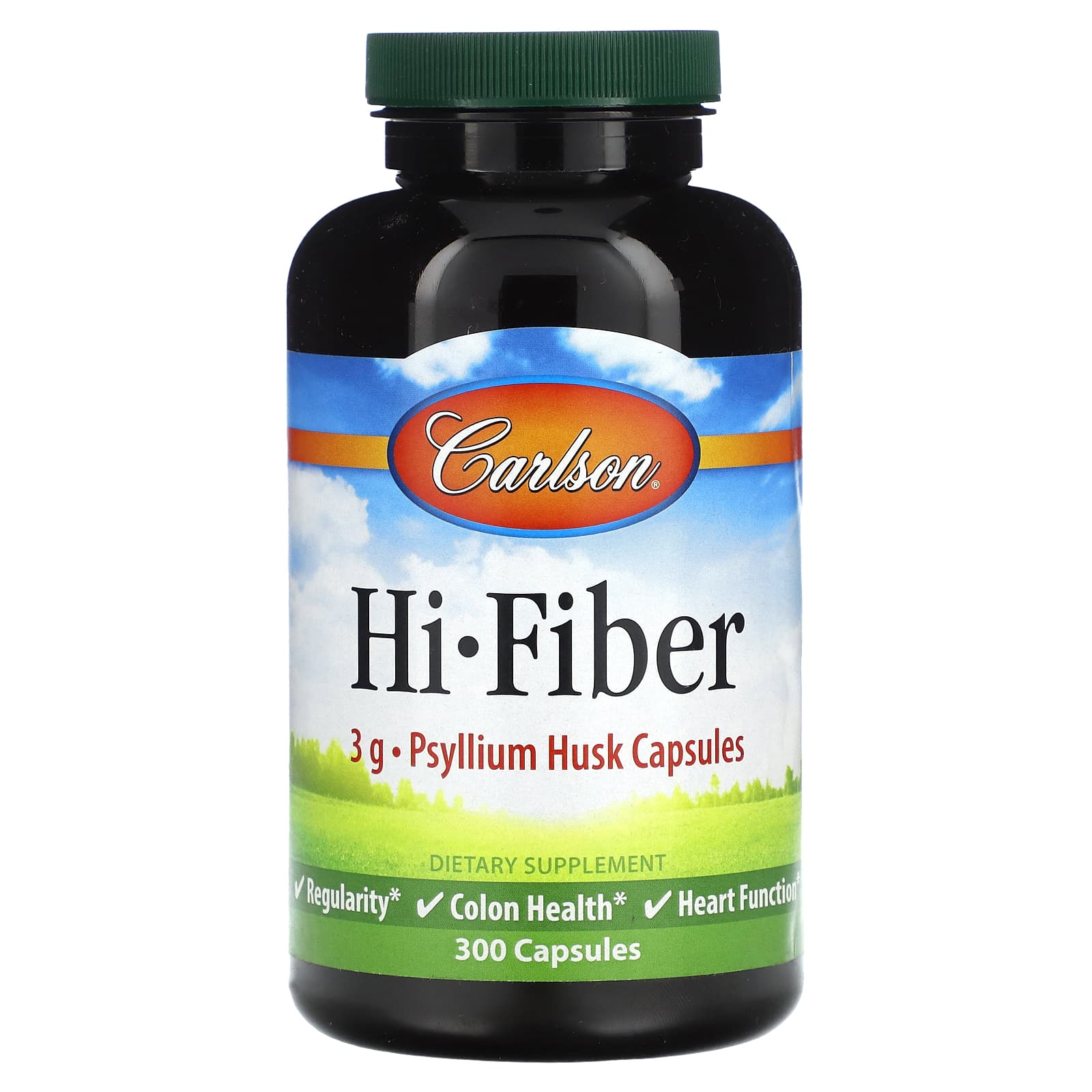 Carlson Labs, Psyllium 500mg, 300 Capsules UPC 088395085352 | HiLife Vitamins