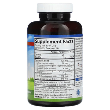 Carlson Labs, Right for The Macula, 120 Softgels UPC 088395086816 | HiLife Vitamins