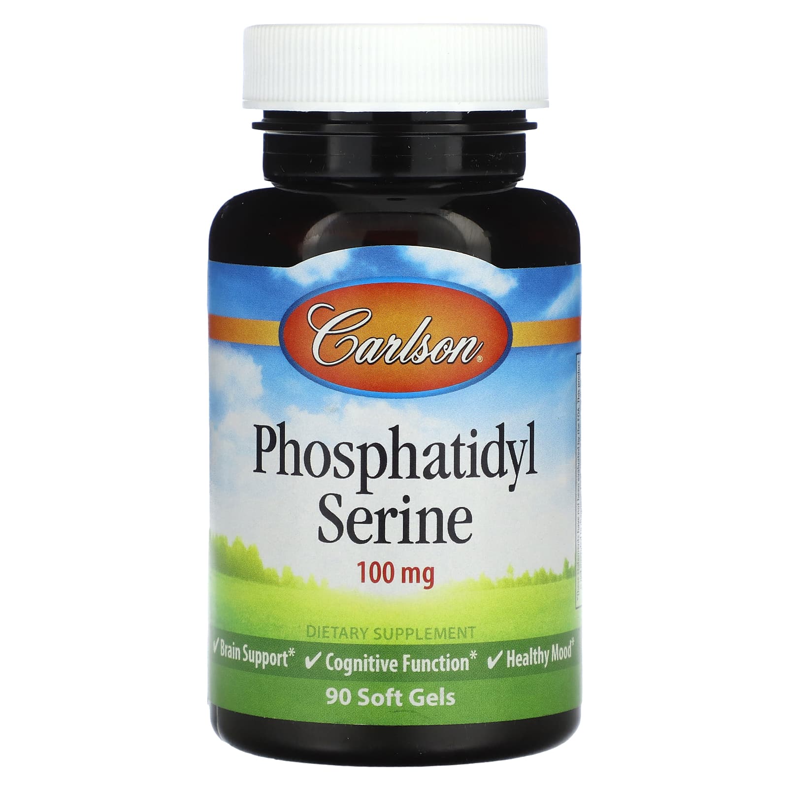 Carlson Labs, Phosphatidyl Ser 100mg, 90 Softgels UPC 088395087714 | HiLife Vitamins