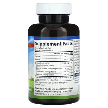 Carlson Labs, Golden Primrose, 50 Softgels UPC 088395088001 | HiLife Vitamins