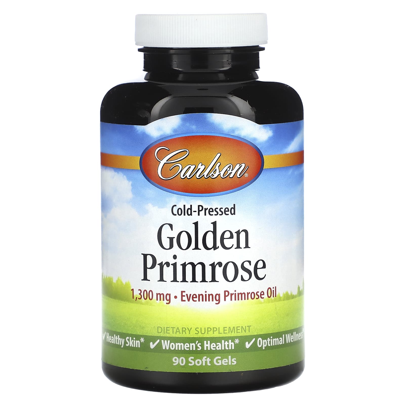 Carlson Labs, Golden Primrose, 90 Softgels UPC 088395088018 | HiLife Vitamins